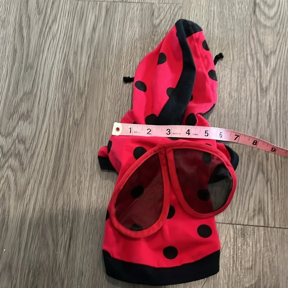 Doggy costume in red and blk size S no tag🐶❤️